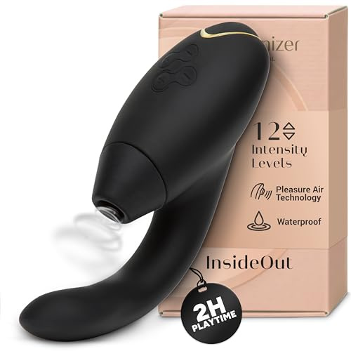 Womanizer InsideOut Klitoris-Sauger Vibrator für Frauen - Stimulator für Klitoris mit Stoßfunktion für sie - Rabbit Vibrator mit 12 Intensitätsstufen