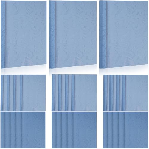 15 Blatt Thermo-bindemappen, A4 Thermobindemappen, PVC-Heizbindeumschlag, 3mm-16-25 Blatt, 6mm-36-50 Blatt, 8mm-51-70 Blatt, Blau, mit Abdeckung