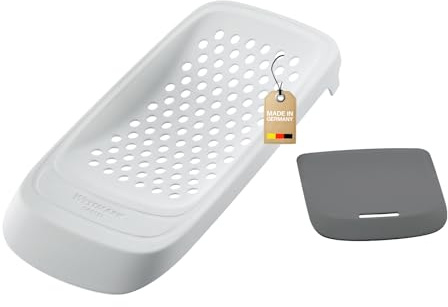 Westmark Spätzlereibe mit flexiblem Schaber, Kunststoff, Weiß/Grau, 61132270