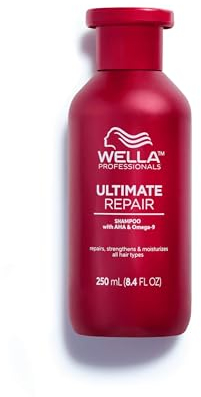 Wella Professionals Ultimate Repair Shampoo zur Tiefenreinigung – reparierendes Shampoo mit Metal-Purifier-Technologie gegen Schadstoffe – Feuchtigkeitsshampoo mit luxuriösem Duft – 250 ml