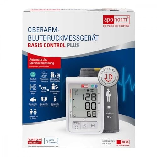 Aponorm Oberarm-Blutdruckmessgerät Basis Control Plus 1 stk