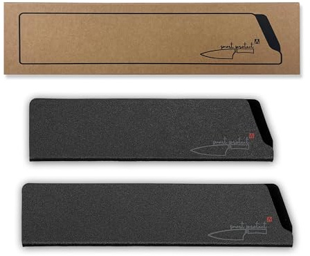 REDSALT® smart protect^ 2er Set universal ABS-Messerschutz mit Fleece für hochwertige Messer 18 & 20 cm | 100% BPA-freier Klingen-Schutz für Küchenmesser Kochmesser aller Art | Schutzhülle Messerhülle