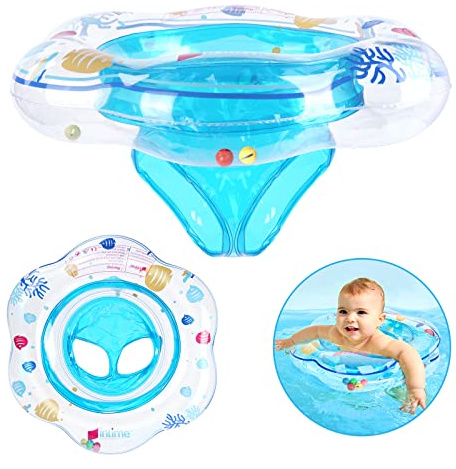 Flintronic Baby Schwimmring, Verstellbare Aufblasbare Schwimmsitz für Baby, Baby Schwimmhilfen Spielzeug, Baby Schwimmen Ring für Kinder 6 Monate Bis 3 Jahre (Glocke)