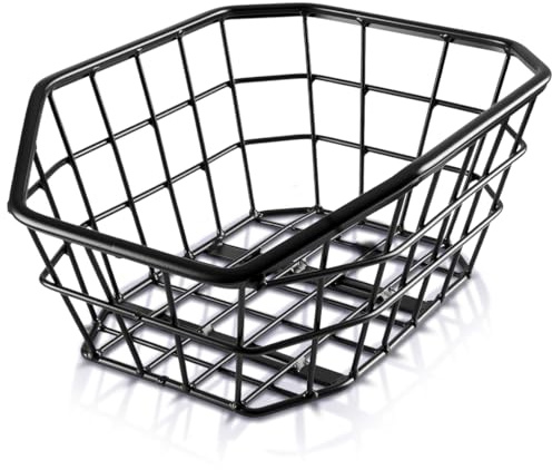 Büchel Fahrradkorb Jumbo hinten aus hochwertigem Aluminium mit verstärkten Kanten I Fahrrad Korb für hinten inkl. Befestigungsmaterial | Fahrradkorb hinten groß I Schultaschen Korb