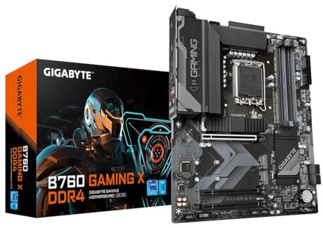 GIGABYTE B760 Gaming X DDR4 Motherboard - Unterstützt Intel Core 14. Generation CPUs, 8+1+1 Phasen Digital VRM, bis zu 5333MHz DDR4 (OC), 3xPCIe 4.0 M.2, 2.5GbE LAN, USB 3.2 Gen 2