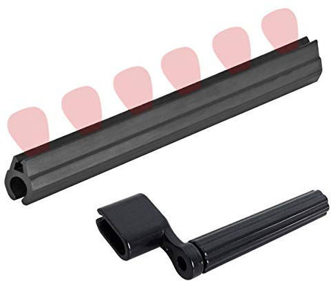 keepdrum Plektrenhalter Pickholder für Stative + universal Saitenkurbel für Akustik- und E-Gitarre