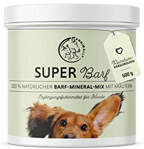 Annimally Barf Zusatz Pulver für Hunde 500g, Barf Complete Vitamine & Mineralien Mix für die optimale Nährstoffversorgung - Hund Mineralstoffe Futterzusatz mit Gemüse, Obst und Vitaminen