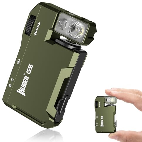 WUBEN G5 Taschenlampe LED Aufladbar, Mini EDC Taschenlampe Klein | 400 Lumen LED Taschenlampe mit Dual Light Sources mit RGB Licht, Taschenlampe USB C Flashlight für Camping, Outdoor, Notfall