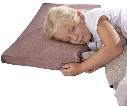 Theraline Kinderkopfkissen ab 2 Jahren, ca. 30x50cm, ergonomisches Schlafkissen & Nackenstützkissen, Memory Schaum & Perlen, patentiert, Kinderkissen für gesunden Schlaf, inkl. atmungsaktiver Bezug