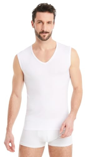 FINN Business Unterhemd Herren Ärmellos mit V-Ausschnitt | Unterziehshirt Männer aus original Lenzing® Modal Stoff - Das perfekte Tank-Top unter Hemd und Anzug