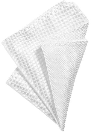 DonDon Herren Einstecktuch 21 x 21 cm formstabil und verstellbar für feierliche Anlässe weiß