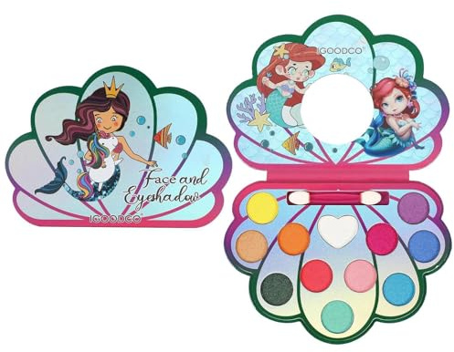 HISUNBEN Schminkset Mädchen, Ungiftig und Abwaschbar Kinder Make-Up Set Mädchen,DIY Prinzessin Kids Makeup Set for Girls, Kinder Schminkpalette ,Karneval Schminke Kinderschminken (12 F)