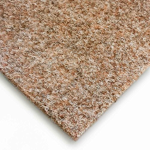livingfloor® Kunstrasen Vliesrasen mit Noppen Hellbraun in 1,50 m Breite, Länge variabel Meterware, Größe:5.00x1.50 m