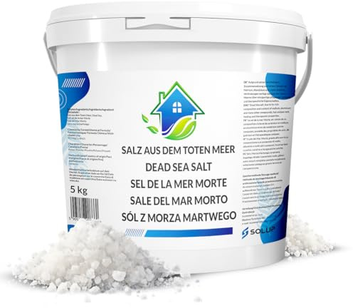 SOLUP Totes Meer Badesalz 5 kg Eimer naturrein Badezusatz für Fußbad I wohltuend bei Hautirritationen