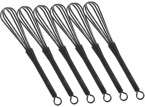 OFFIGAM 6 Stück Haarfärbemixer Kunststoff Mini Schneebesen Handrührer Für Gleichmäßiges Mischen Von Haarfarbe Und Küchenanwendungen Friseurzubehör Für Salon Und Haushalt