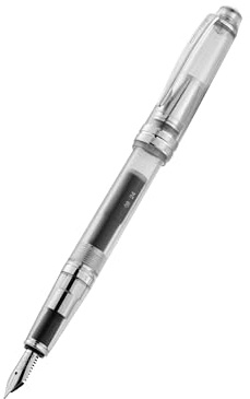 Cross Bailey Light Translucent Füllfederhalter (XF-Feder aus Edelstahl, inkl. schwarzer Tintenpatrone 8921, Premium Geschenkverpackung) transluzent klar/chrom