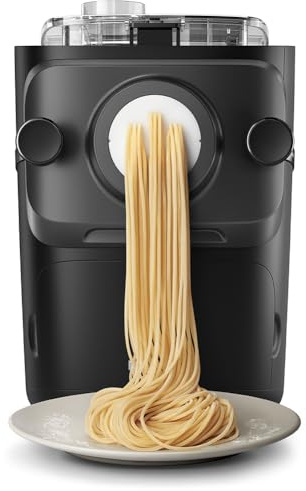 Philips PastaMaker 7000 Serie, Schwarz, 8 Pastasorten | Vollautomatische Nudelmaschine, ProExtrude-Technologie, bis zu 8 Portionen, frische Pasta in 10 Min. (HR2665/93)