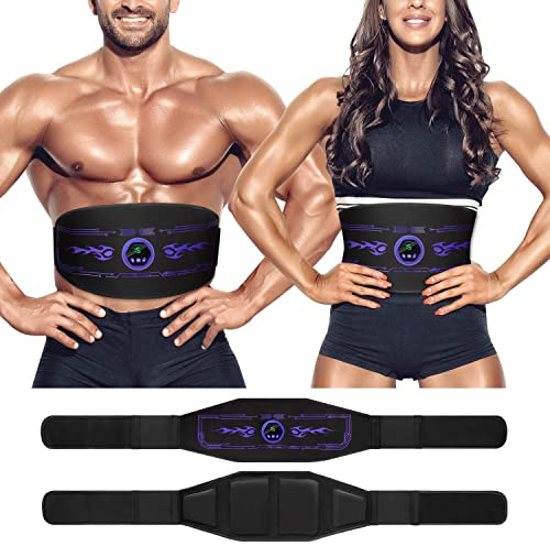 EMS Trainingsgerät, Bauchtrainer Elektrisch, EMS Bauchmuskeltrainer, EMS Bauchtrain – Nicht auswechselbare – 6 Trainingsmodi Muskelstimulator für Männer und Frauen, Bauch Trainingsgerät für Zuhause