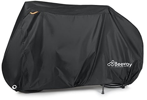 BEEWAY Fahrradabdeckung 200 x 110 x 70 cm – Wasserdichte & Winddichte Fahrradgarage aus 210T Polyester mit UV- & PU-Beschichtung, Wetterfeste Outdoor Fahrrad Schutzhülle für Fahrräder bis 29 Zoll