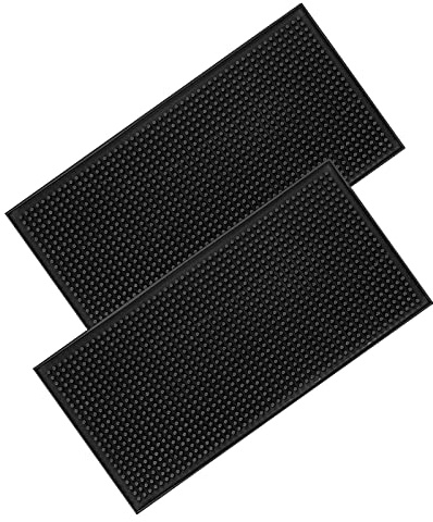 Bar Service Mat,rutschfest Gummi Abtropfmatte Bar Matte | Geschirr Trockenmatte für Kaffee,Bars,Küche,Restaurants,Theken 2 Stücke