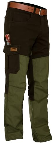 La Chasse® Hundeführer-Durchgehhose Survival Jagdhose Herren Oliv/grün mit Cordura®-Besatz Jägerjeans (DE/NL/SE/PL, Numerisch, 56, Regular, Regular, Oliv (Grün))