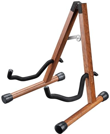LEKATO Gitarrenständer A-Frame Holz Bassgitarrenständer mit Schaumstoffpolsterung für Gitarren, Bass, Cello, Banjo, Mandoline, Ukulele