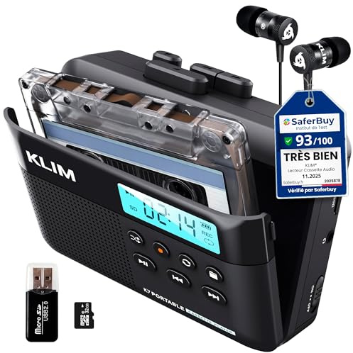 K7 Walkman Kassettenspieler + Kassettenrekorder + Cassette Player + Kassetten Digitalisieren + Tragbarer Kassettenrekorder + Mikrofon & Lautsprecher + Wiederaufladbarer Akku + Ohrhörer + 16GB SD-Karte