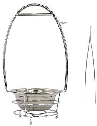 DIAMOND HOOKAH Premium Shisha Kohlenkorb mit Kohlenzange für Shisha & Grill Kohle Holzkohlenkorb mit Griff und Zange Shisha Zubehör (Klein)