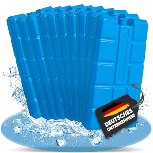 NEMT Kühlakkus Kühlelemente je 200ml für Kühltasche oder Kühlbox bis 12 h Kühlpack Kühlakku (10 Stück)