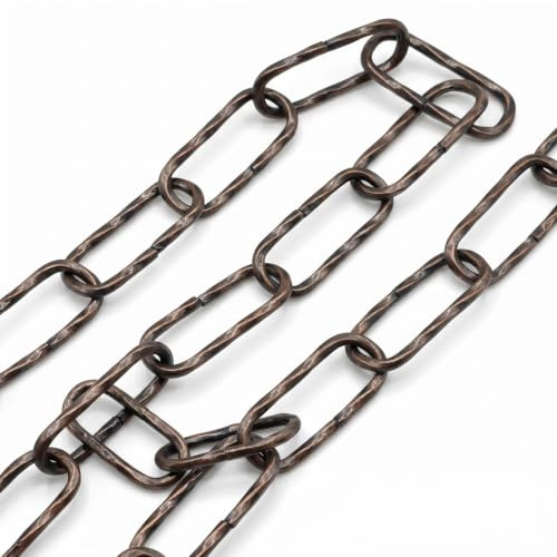 1,5m Lampenkette gedreht Brüniert ø 3,5mm Eisen Kette Ringkette Zierkette Leuchtenkette Tragkraft 10 kg