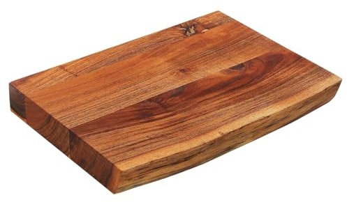 Zassenhaus Schneidebrett aus Akazienholz | Hackblock Massiv | Holzschneidebrett für Fleisch | nachhaltig angebautes Hartholz | Küchenbrett | 41×30×5 cm
