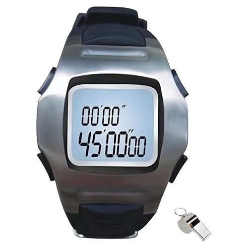 Cuzit TF7301 Fußballschiedsrichter-Timer, Sport-Spiel-Armbanduhr, Fußball, Chronograph, Rennen, Alarm, multifunktional, digital, Countdown-Stoppuhr, für Herren