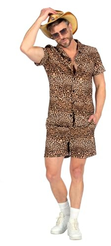 WILBERS & WILBERS - Festival Set mit Print-Motiv | 2-teilig mit Hemd und Hose, Party Outfit für Herren, Sommeranzug, Karneval