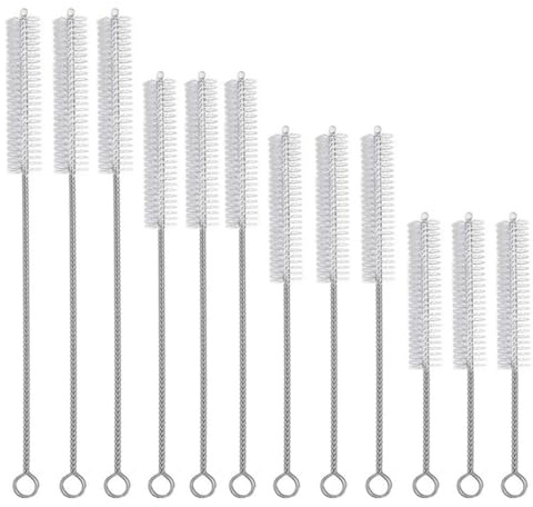 12 Nylon Schlauchbürsten, Flasche Reinigungsbürste Set, Milchschlauchbürste