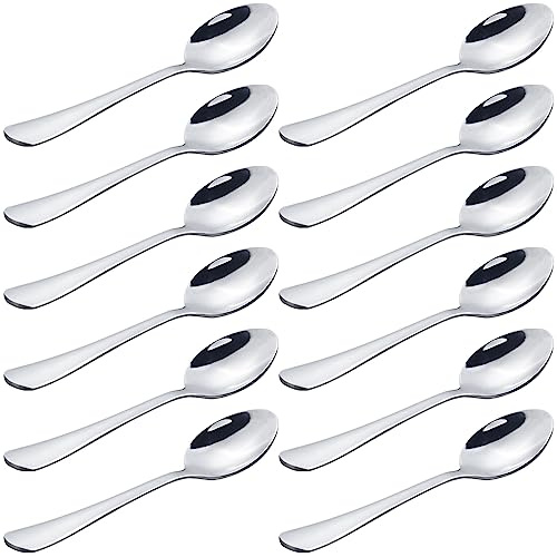 homEdge Espressolöffel aus Edelstahl, 12,7 cm, Mini-Kaffeelöffel für Demitasse, Dessert, Tee, 12 Stück