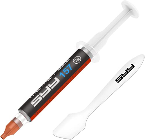 SYY Wärmeleitpaste 2g mit Toolkit für CPU, GPU, IC und Kühlkörper | Carbon Based; hohe Wärmeleitfähigkeit; sichere Anwendung; lange Haltbarkeit; nicht leitend