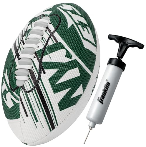Franklin Sports NFL Team Mini-Fußbälle – Jugendliche, 21,6 cm, offizielles NFL-Lizenz-Fußball + Luftpumpen-Set