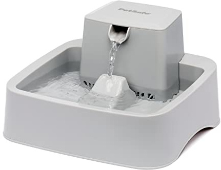 PetSafe Drinkwell Haustierbrunnen, 1/2 Gallon | Freifall-Wasserstrom, Anpassbarer Wasserfluss, Fördert die Hydration, Schützt Schnurrhaare