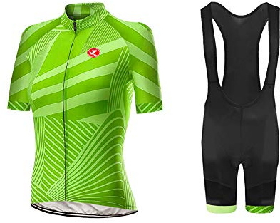 UGLY FROG Radtrikot Damen Kurzarm Fahrradbekleidung Set Outdoor Sports Radfahren Jersey + Radfahren Latzhose Shorts im Sommer