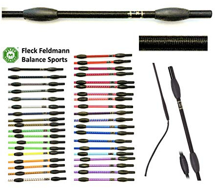 JA Horse Fleck Feldmann Balance Sports Dressurgerte Gerte Reitgerte (schwarz, 110 cm)