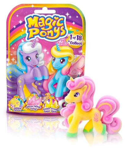 Craze Magic PONYS | Wunderschöne Ponys Spielzeug zu Sammeln, 18 Verschiedene Ponys Figuren zum Sammeln - Pferde Mädchen Geschenk und Jungen, Pastell