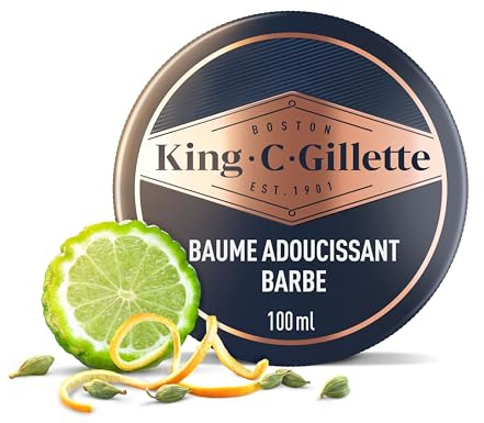 King C. Gillette Bartbalsam für Männer, Leichte und Tiefgreifende Bartpflege mit Dem Charakteristischen Duft von King C. Gillette — 100ml