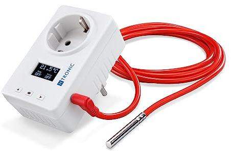 UTS 125 digitaler Temperaturschalter (Temperaturregler) mit Fühler, Kühlen & Heizen, 230 V Thermostat