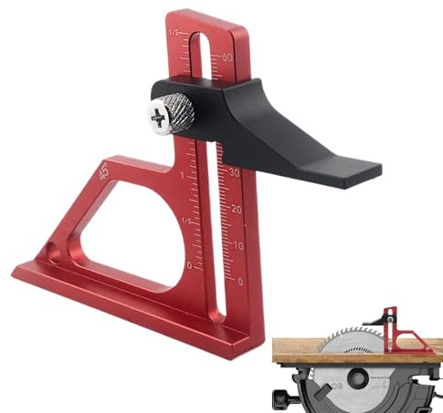 Höhenmesser für Kreissäge – Tischlerwerkzeug mit Präzisionsskala, Präzisionsinstrument aus Aluminiumlegierung für Tischlerei und Möbelherstellung