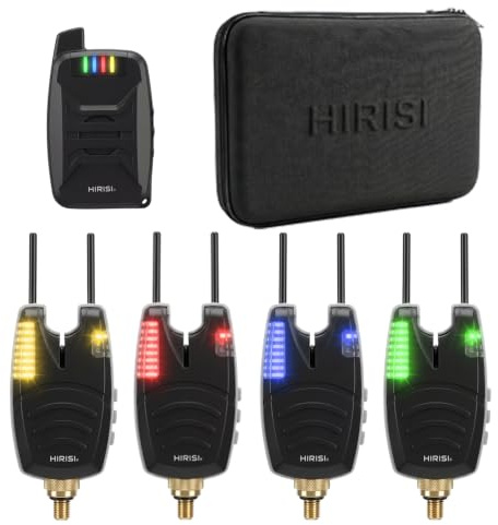 Hirisi Tackle Wasserdichter Bissanzeiger für Karpfenangeln mit Ohrbügel 4+1