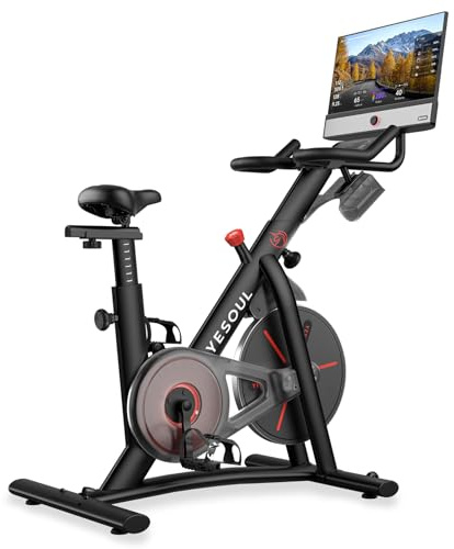 YESOUL G1M Plus Ergometer, 21,5-Zoll-FHD-Bildschirm, Magnetwiderstand | Leiser Betrieb für Cardio-Training, 360°-Sound und unbegrenztes Streaming