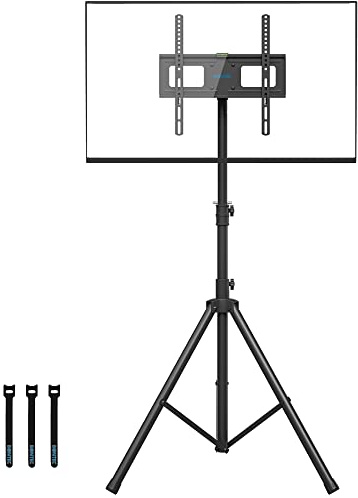 BONTEC TV Bodenständer Stativ für 32-60 Zoll Fernseher, bis zu 45 kg | Höhenverstellbarer Fernsehständer, schwenkbar und neigbar für LCD-, LED-, OLED- und Plasma-TVs, max. VESA 400x400 mm