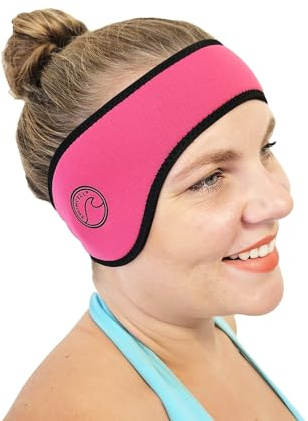 SwimCell Neopren-Schwimmstirnband – Gehörschutz zum Schwimmen – Wendbare und verstellbare Ohrenschützer – Gehörschutz zum Schwimmen – 4 mm Neopren-Ohrband für Männer und Frauen
