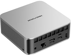 MINIS FORUM AI X1-255 Mini PC, AMD Ryzen 7 255 8-Core 16-Thread Prozessor bis zu 4,9 GHz, AMD Radeon 780M, Barebone ohne DDR5/PCIe 4.0 SSD/OS, HDMI/DP/USB 4 x 2/2,5G RJ45, USB 3.2 x 2, WiFi 7, BT 5.4