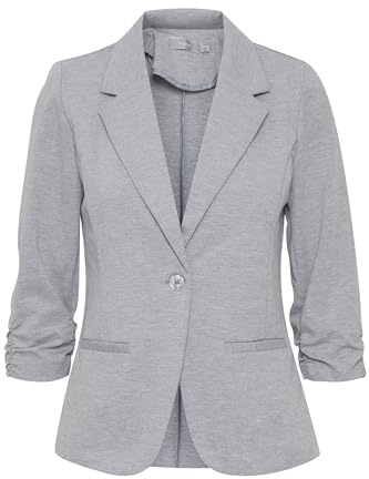 fransa FRZablazer Damen Blazer Kurzblazer Jacke mit Stretch Geraffte Ärmel mit Taschen